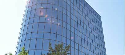 close-up of Spectrum Office tower building