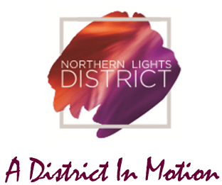 Northern Lights District "A District In Motion" Logo